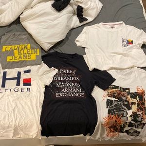 Small sized tshirts from armani exchange- guess and tommy hilfiger